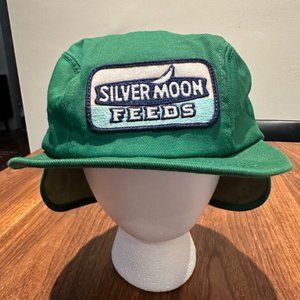 Vintage 90's Green Farmer's Hat w/ Ear Flaps - Silver Moon Feeds
